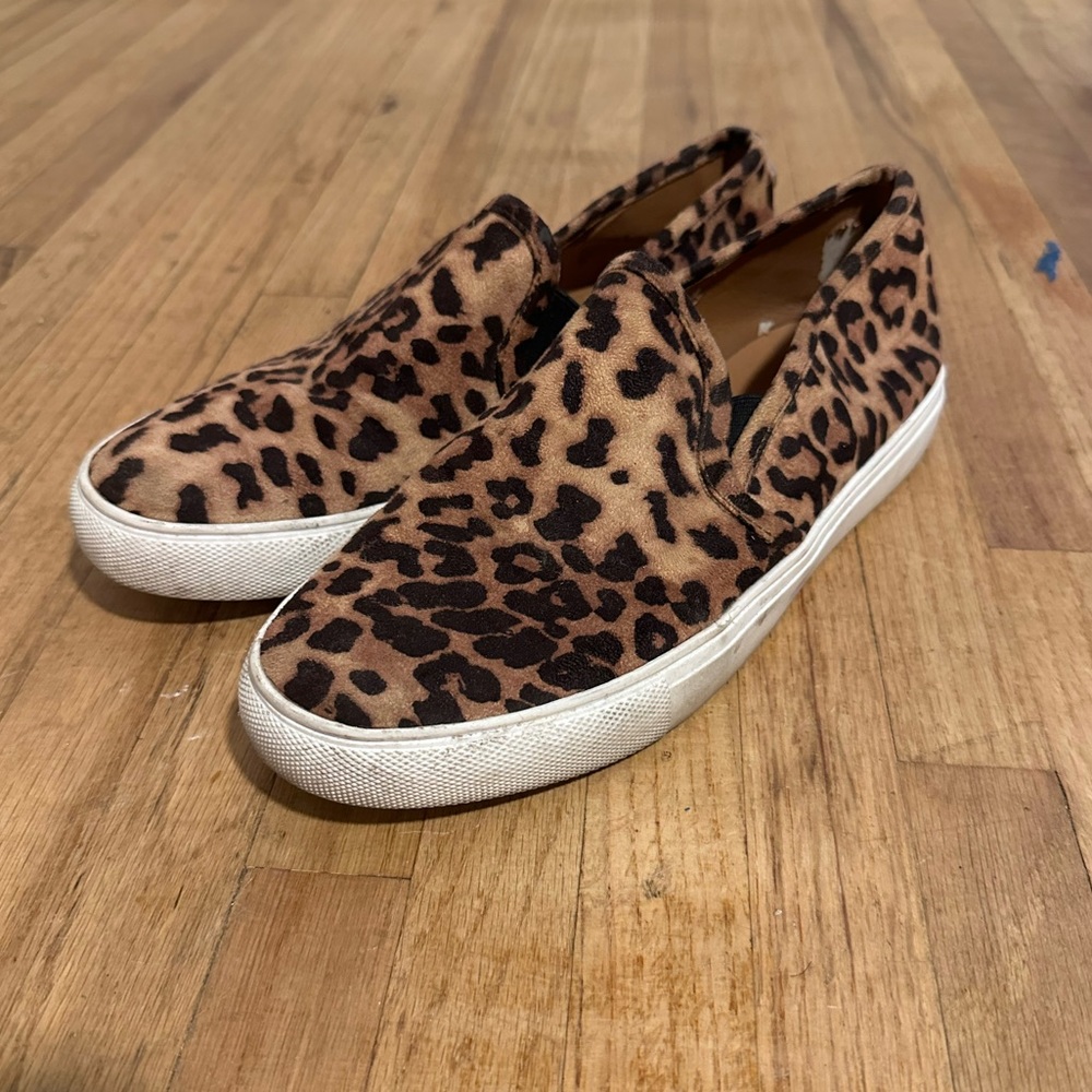 Leopard Steve Madden Slip Ons